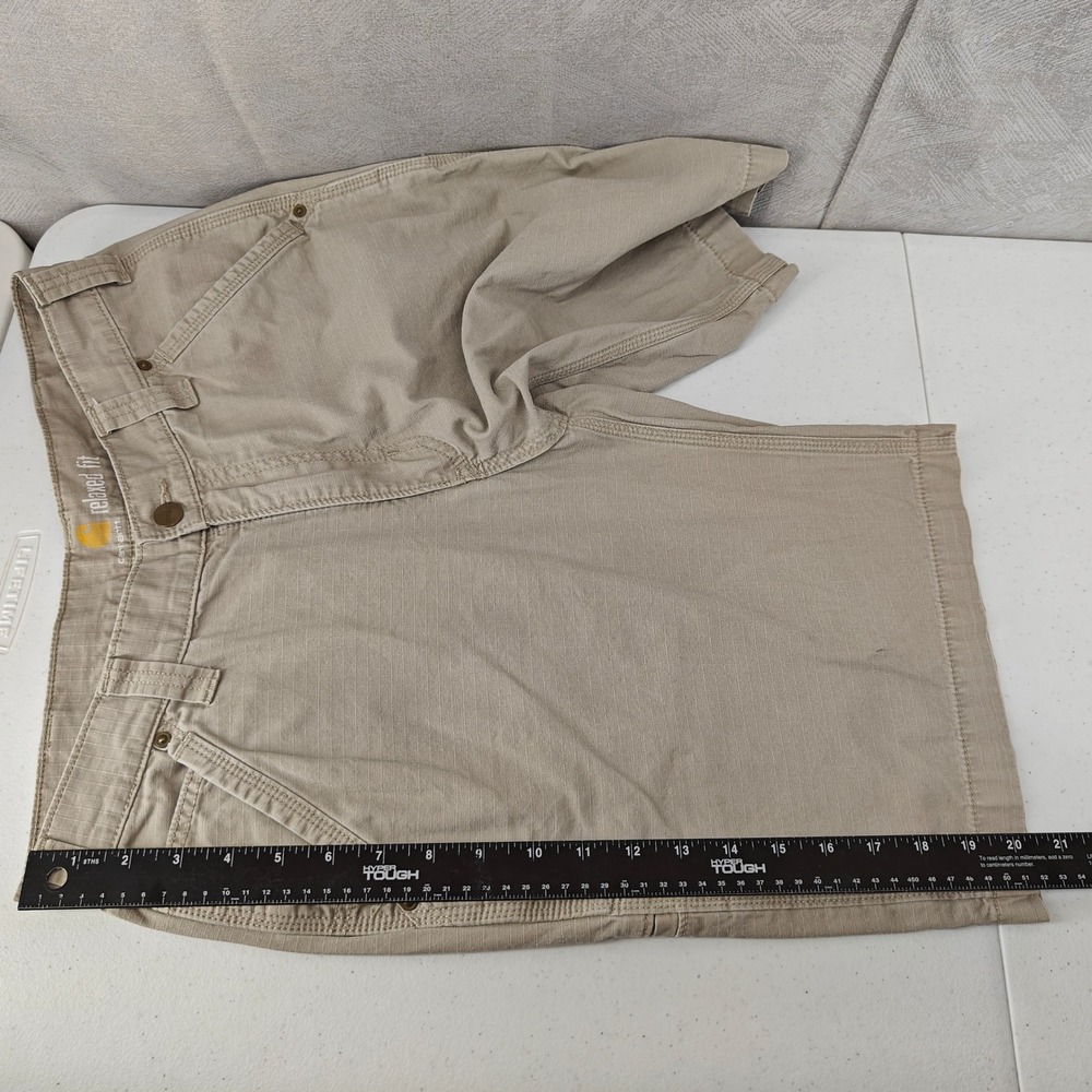 Carhartt Shorts Mens 32 Beige Tacoma Relaxed Fit Ripstop Workwear Gorpcore - Picture 10 of 12